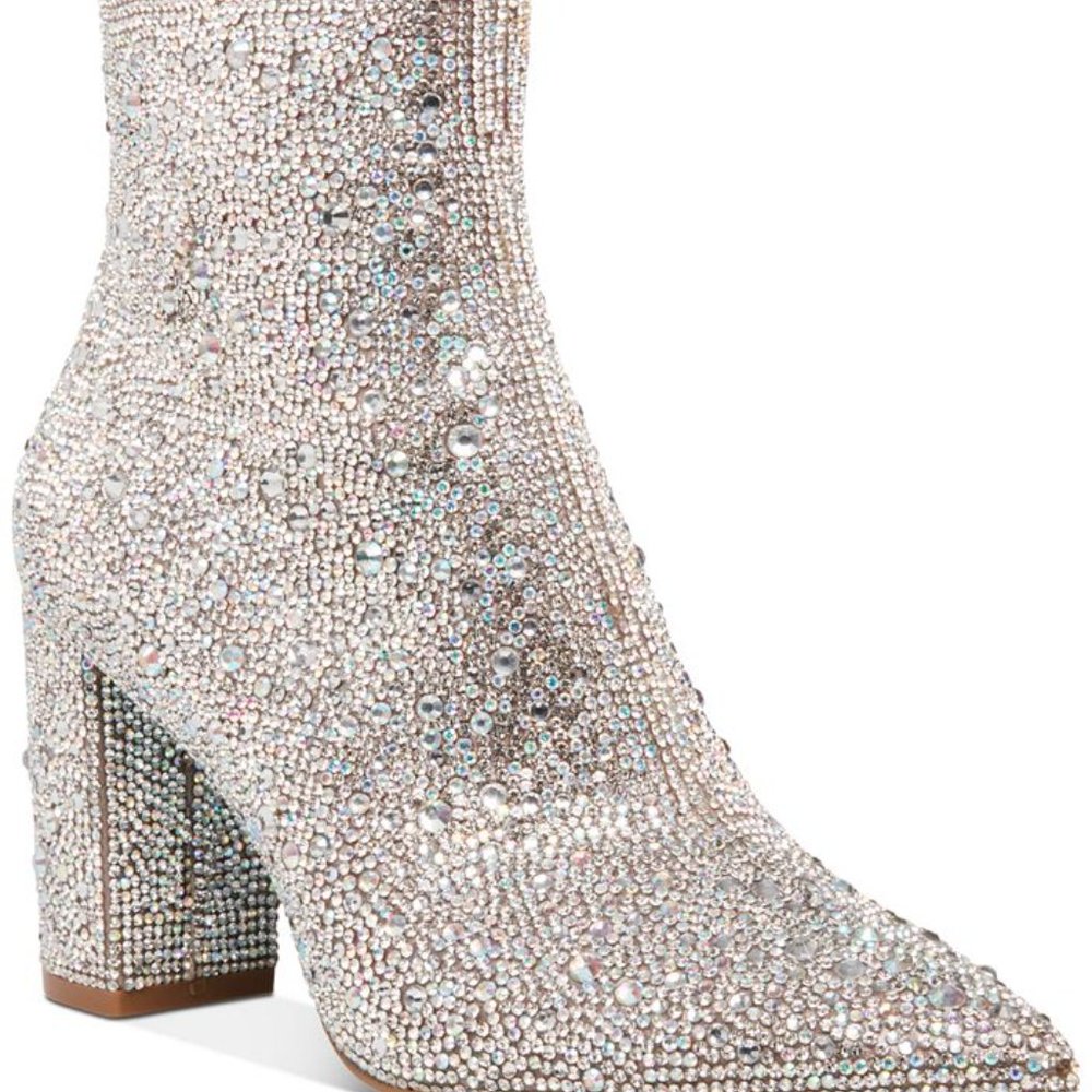 Betsey Johnson Cady Sparkle Booties Size 8.5